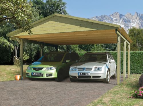 Doppel-Carport mit Satteldach