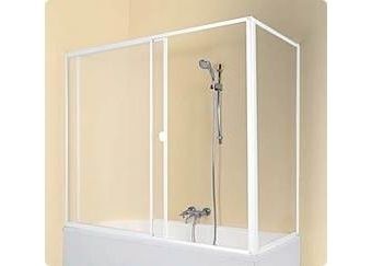 Badewannen-SchiebetÃŒr, weiÃ