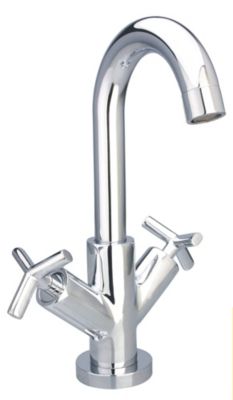 Design-Waschtischarmatur, chrom