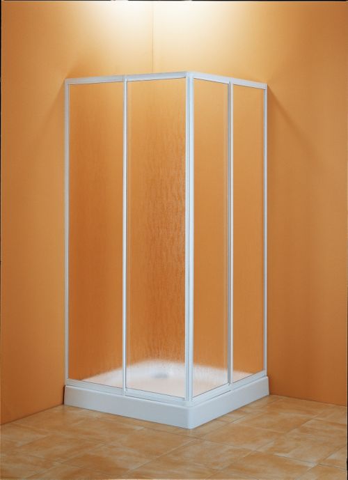 Eckdusche variabel, 75 - 90 cm, wei&szlig;