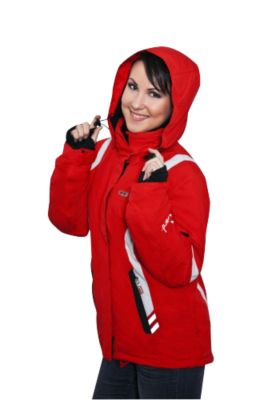 KAMO Ski-Funktionsjacke Damen, rot-weiÃ, Gr. L