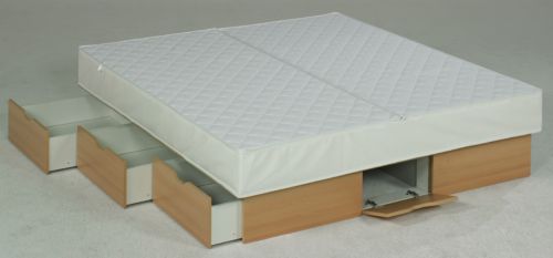 Ocean Duo Wasserbett Deluxe mit Schubladen, 200 x 200 cm,...