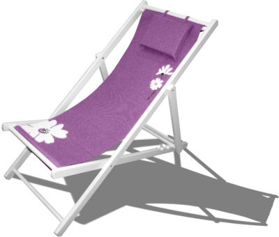 Holz-Klappliege 2er-Set, lila