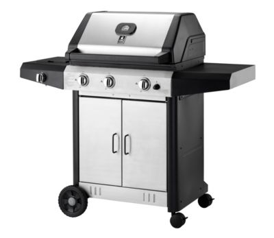 Gasgrillwagen Toledo mit emailliertem Grillrost und GuÃeisenkochplatte