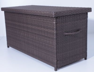 Auflagenbox Stahl/Kunststoffgeflecht, inkl. Folieninnentasche