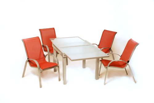Tischgruppe Amalfi terracotta, 5-tlg.