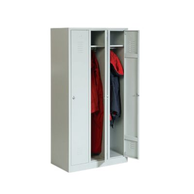 Spind mit Sockel und 3 Abteilen Serie ECO
