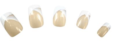 Crisall(r) Exclusive Design-FingernÃ€gel beige/weiÃ, 24 StÃŒck
