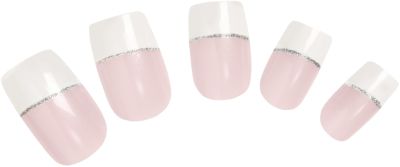 Crisall(r) Exclusive Design-FingernÃ€gel weiÃ mit Glitzer, 24 StÃŒck