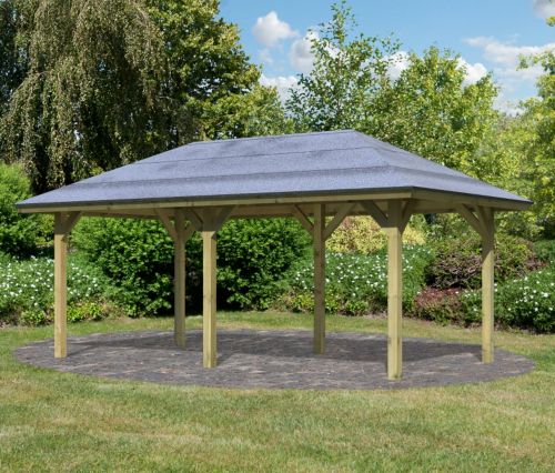 Karibu Pavillon 4-Eck Premium Bergen 2