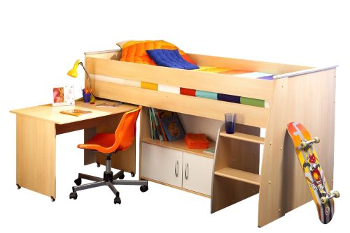 Hochbett Reverse mit integr. Leiter