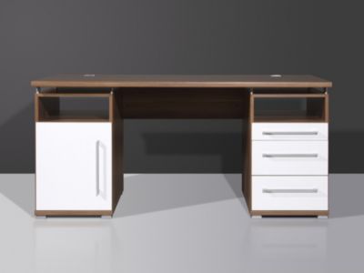 Germania Vision Schreibtisch mit Schubkasten, Walnuss