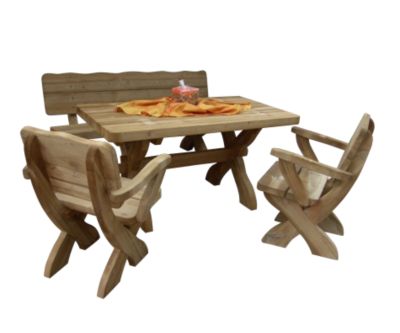 Massivholz-Garnitur Bavaria, 4-tlg. - 140 cm