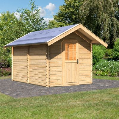 Karibu 40 mm Saunahaus 3 mit integrierter Sauna
