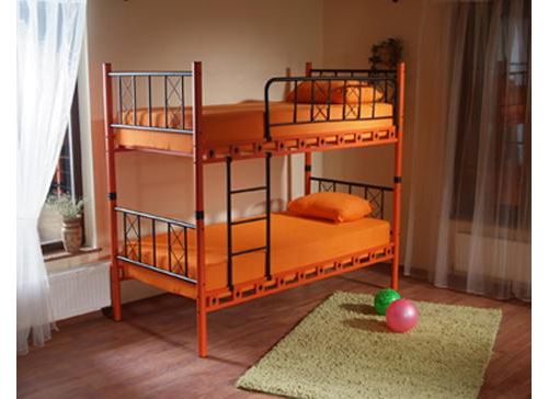 Etagenbett Carmen, Orange/Schwarz 90 x 190 cm