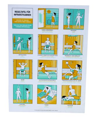 Karibu Baderegeltafel Infrarotkabinen