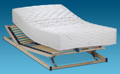 WINKLE Kaltschaummatratze Hawai 7-Zonen, 100 x 200 cm mit Lattenrost - HG2