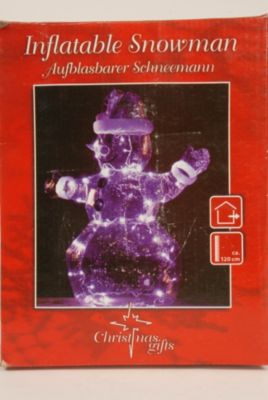 Aufblasbarer Schneemann mit Licht, 120 cm