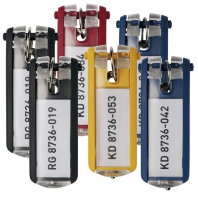 Durable Key Clip SchlÃŒsselanhÃ€nger - 6 Stck farblich sortiert