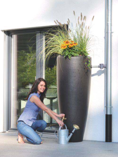 Garantia Wasserbeh&auml;lter 2in1 mit Pflanzschale 300 L mocca Preisvergleich