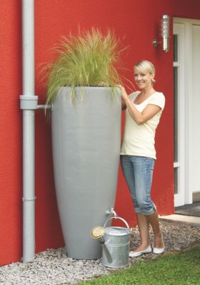 Garantia Wasserbeh&auml;lter 2in1 mit Pflanzschale 300 L zinkgrau Preisvergleich