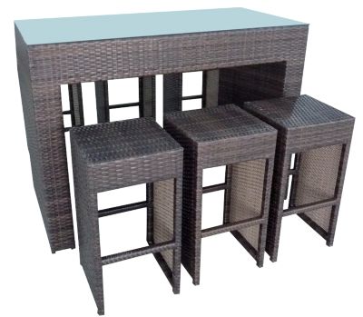 Polyrattan Bar-Set 7-tlg.