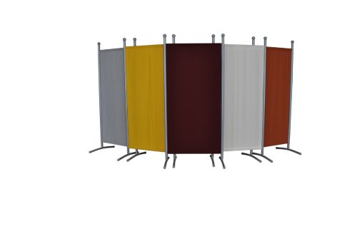 Stellwand 1 gro&szlig; Gestell Silber - Elfenbein