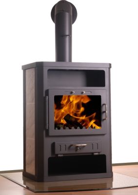 Kaminofen Concorde K 14 kW - Mit Rohrset und Glasplatte