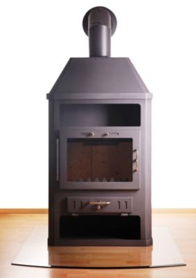 Kaminofen Concorde AK 14 kW - mit Rohrset, ohne Glasplatte