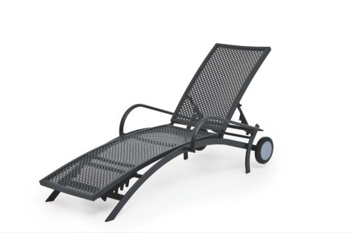 Alu Gartenliege Capri mit Rollen