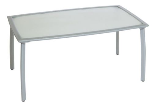 Alu Gartentisch Carrara mit Glasplatte, rechteckig