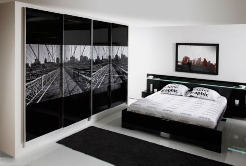 Schlafzimmer Ambyblack 1, 3-tlg.
