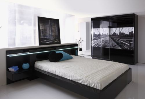 Schlafzimmer Ambyblack 6, 3-tlg.
