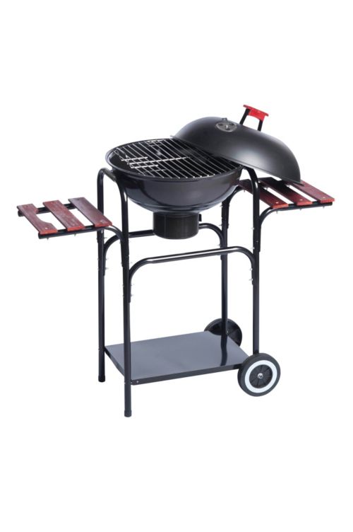 BBQ Steel Kugelgrill "Deluxe" mit Rollen und 3 Ablagen