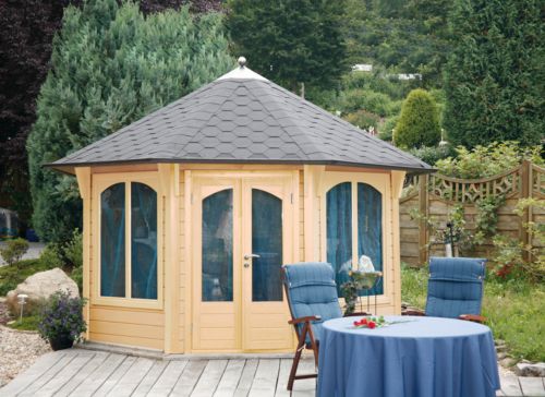 Wolff Finnhaus Pavillon Capri 3,5 - Farbe Naturbelassen,...