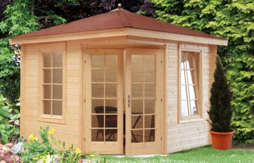 Wolff Finnhaus Gartenhaus Julia 28-B mit Doppelt&uuml;r