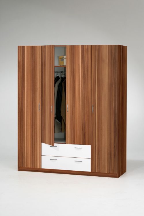 Kleiderschrank Modena 75150/05 - Pflaume Nachbildung/ weiss