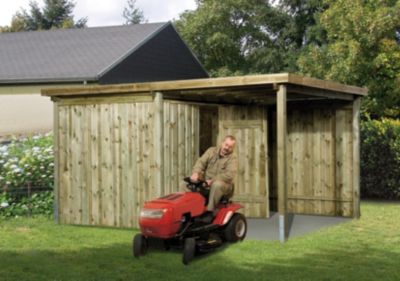 Weka Flachdach Lagerhaus \"VARIUS\" 20 mm - Variante 1 mit Schuppen und R&uuml;ckwand Preisvergleich