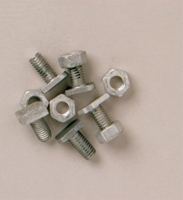 Pergart Universal Hammerkopfschrauben-/Mutternsatz aus Aluminium 10 StÃŒck