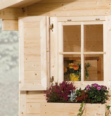 Weka Fensterladen - 1tlg, einseitg zu befestigen - fÃŒr BlockbohlenhÃ€user