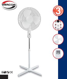 Wercom Standventilator mit Fernbedienung