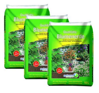 Blumenerde mit Geohumus 3 x 10 l Preisvergleich