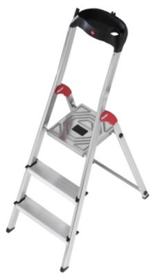 Hailo L60 Aluminium-Sicherheits-Haushaltsleiter 3 Stufen