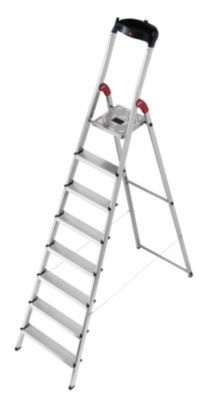 Hailo L60 Aluminium-Sicherheits-Haushaltsleiter 8 Stufen
