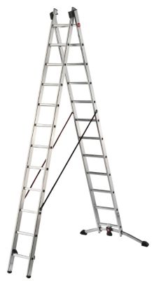 Hailo ProfiLOT Aluminium-Mehrzweckleiter 2-teilig 2 x 12 Stufen