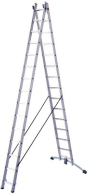Hailo ProfiLOT Aluminium-Mehrzweckleiter 2-teilig 2 x 15 Stufen