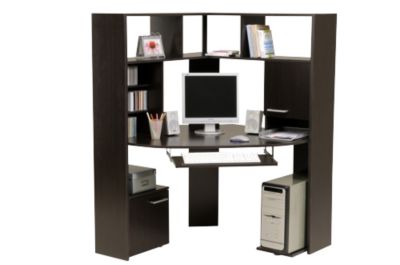 PC-Eck-Workstation Apollo 6, wenge/alufarbig