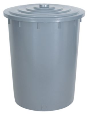 Kunststofftonne 200 Liter mit Deckel, grau
