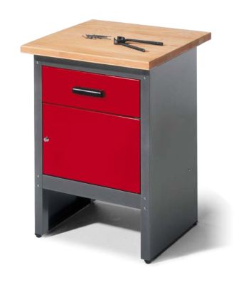 Rau Werkbank Basic Serie SelfMate - 600 mm Breit mit 1 Schublade und 1 TÃŒr