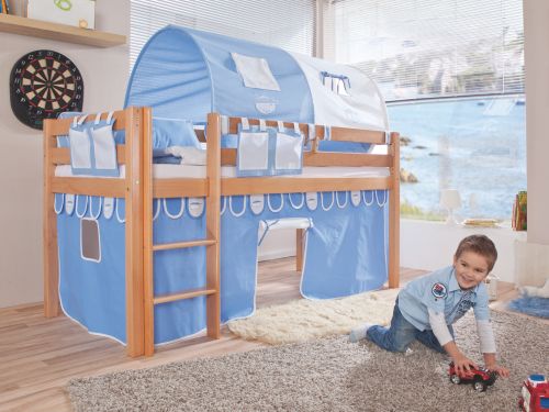 Hochbett Andre natur inkl. Stoffset, Boy